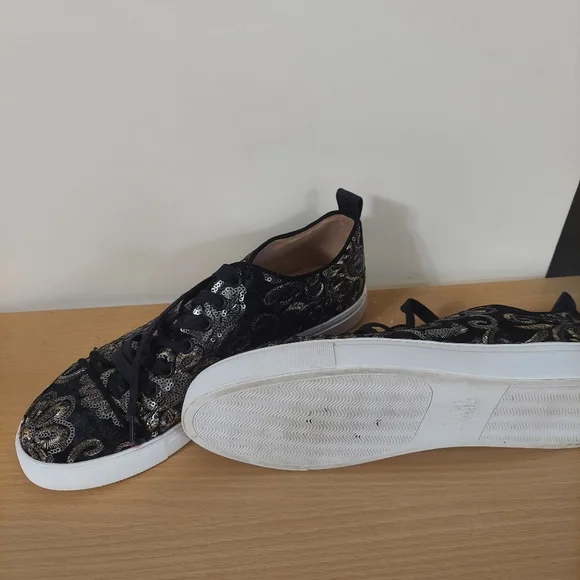 Karl Lagerfeld Paris embroidered sequin evron black sneakers - Picture 7 of 8